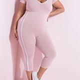 Load image into Gallery viewer, V neck stripped jumpsuit
